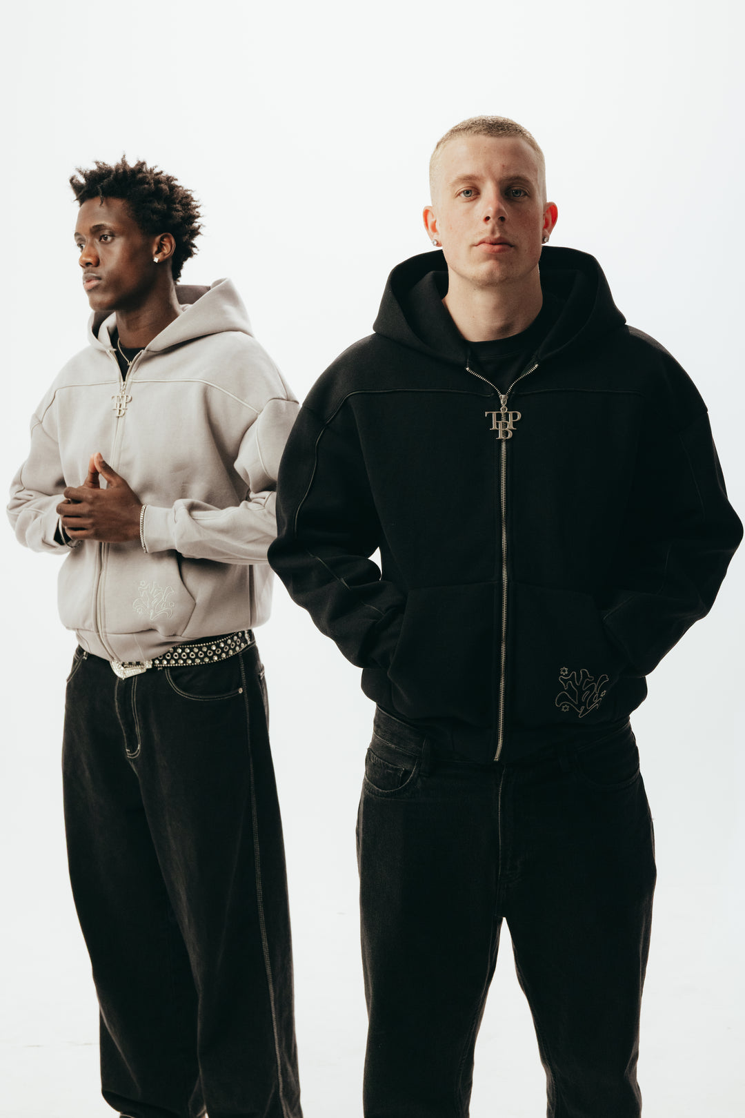 TBP ZIP HOODIE - BLACK